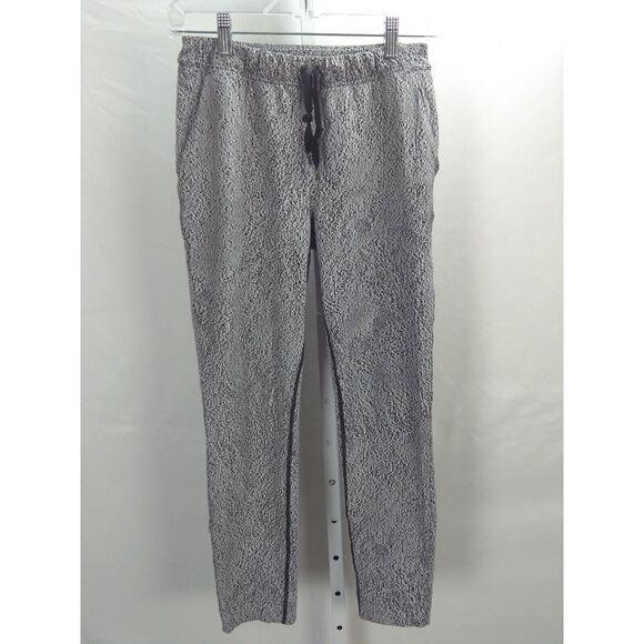 LULULEMON Black & White drawstring pants sz 2 - Picture 1 of 7